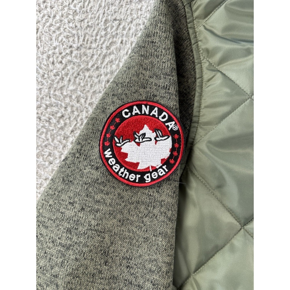 Canada‎ Weather Gear Jacket Womens 3x Green Hooded Hybrid Soft Shell - Picture 2 of 12